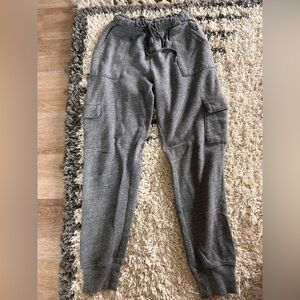 Pink cargo sweatpants